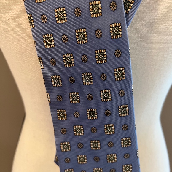 Jos. A. Bank Men's Silk Neck Tie, Blue & Tan - Picture 1 of 9